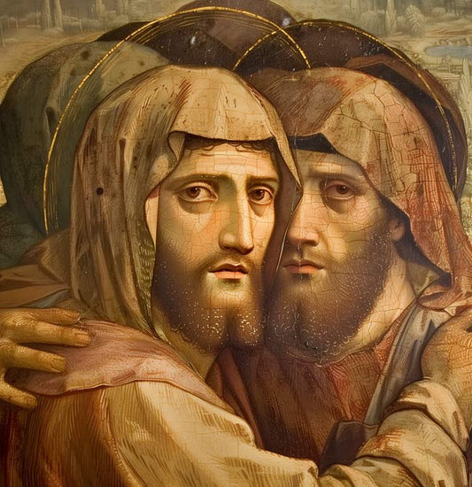 Jesucristo con apostol